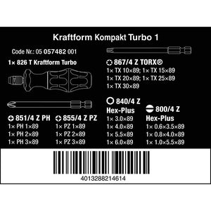Wera Tools Kraftform Kompakt Turbo 1 19pcs