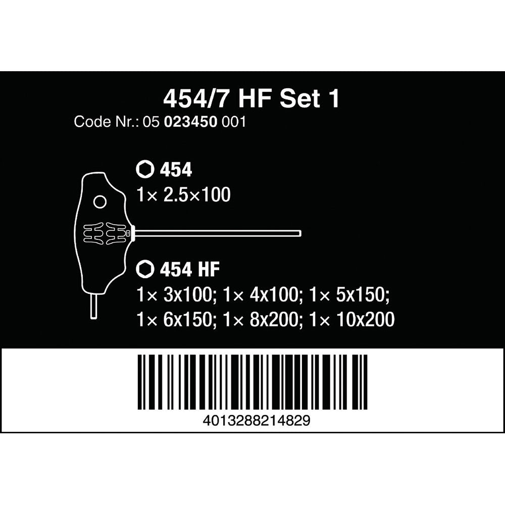Wera Tools 454/7 HF Screwdriver Set T-Handle Screwdrivers Hex-Plus
