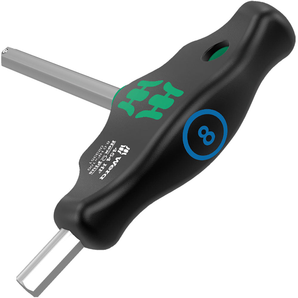 Wera Tools 454/7 HF Set 2 T-Handle Hex Screwdriver With Metal Rack