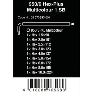 Wera Tools 950/9 Hex-Plus L-key Set BlackLaser