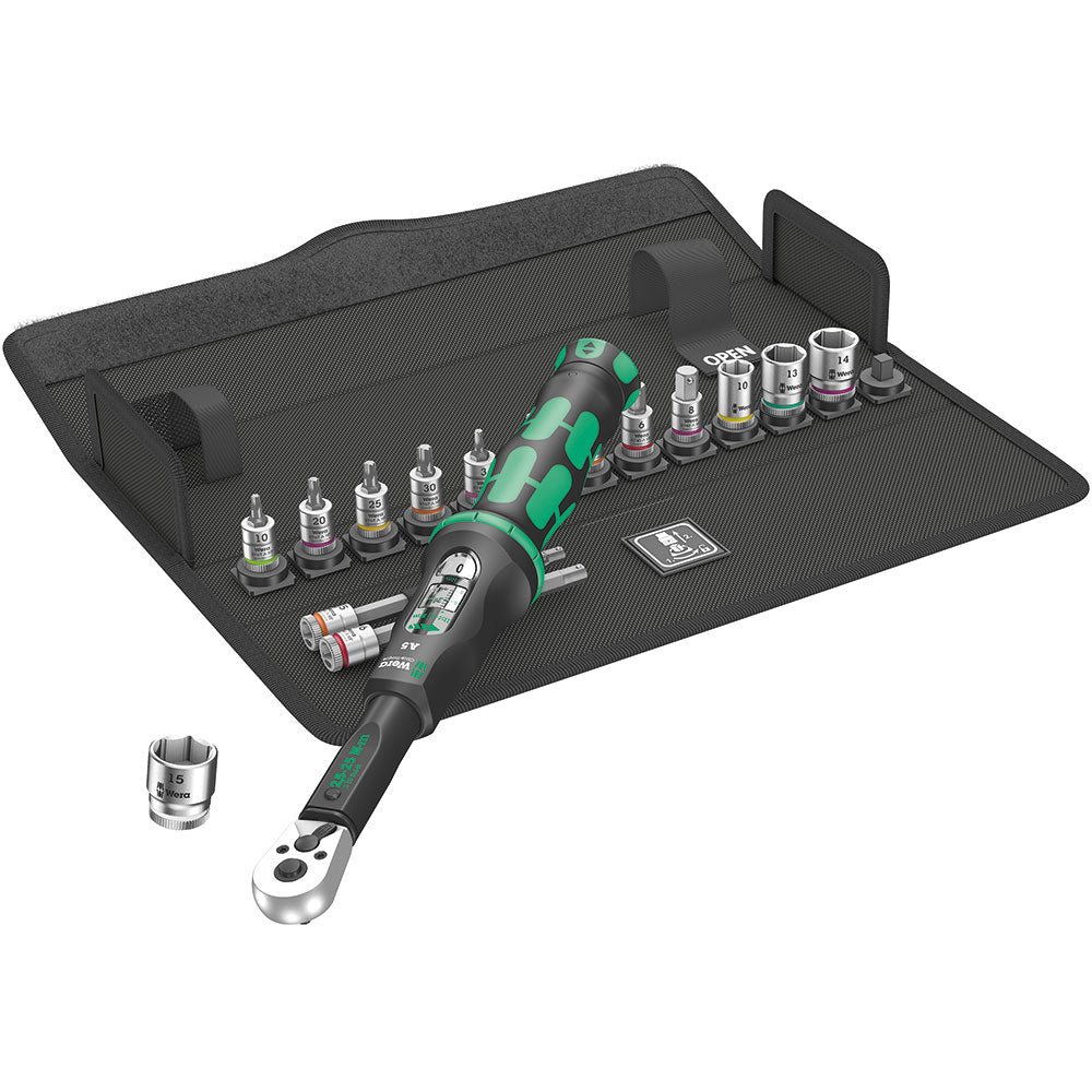 Wera Tools Bicycle Torque Set 1 And Zyklop Socket Set 16pcs