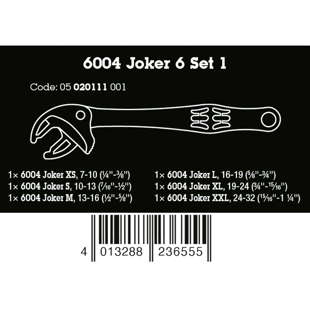 Wera Tools 6004 Joker 6 Spanner Pack