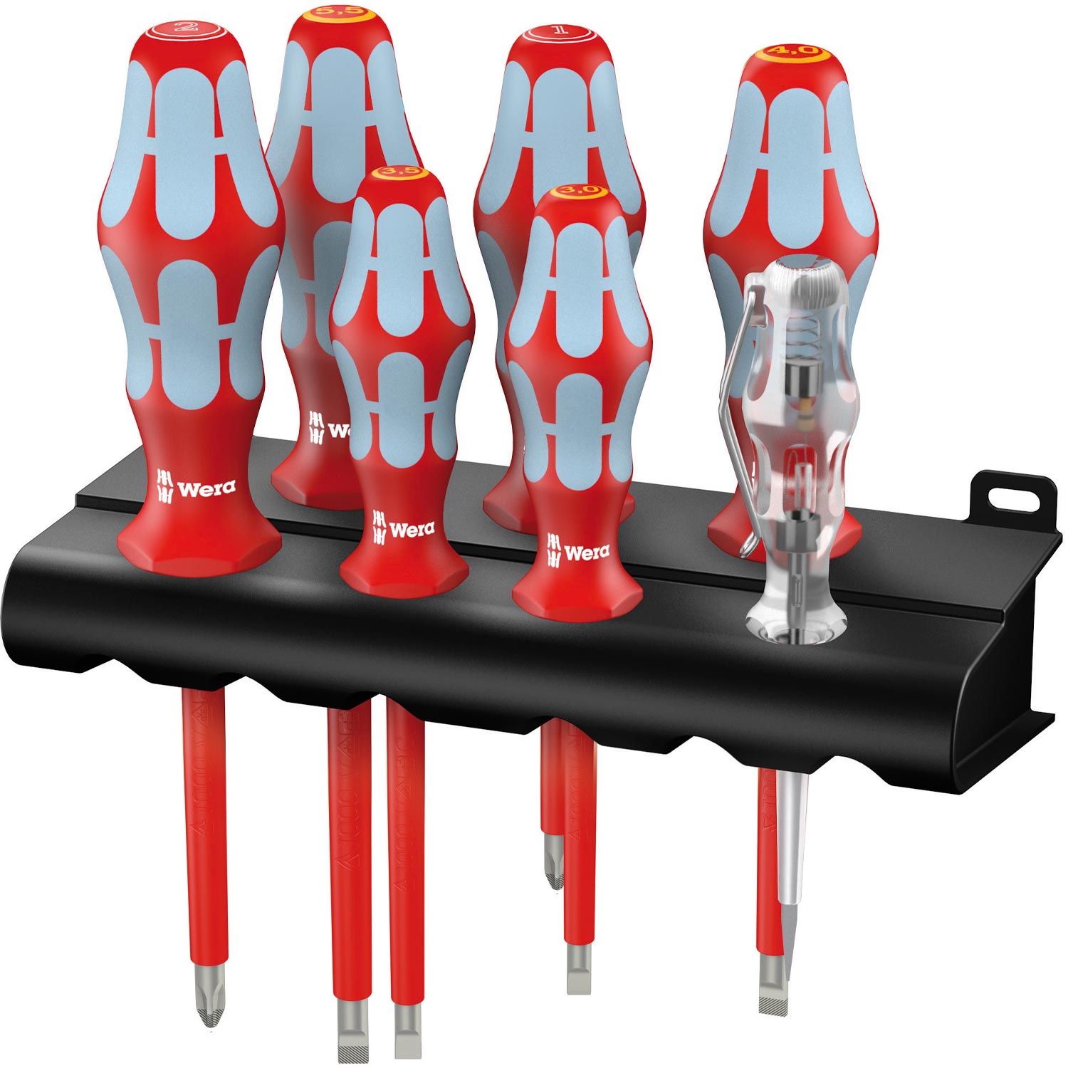 Wera Tools 3160 i/7 Screwdriver set, stainless and rack 7pcs