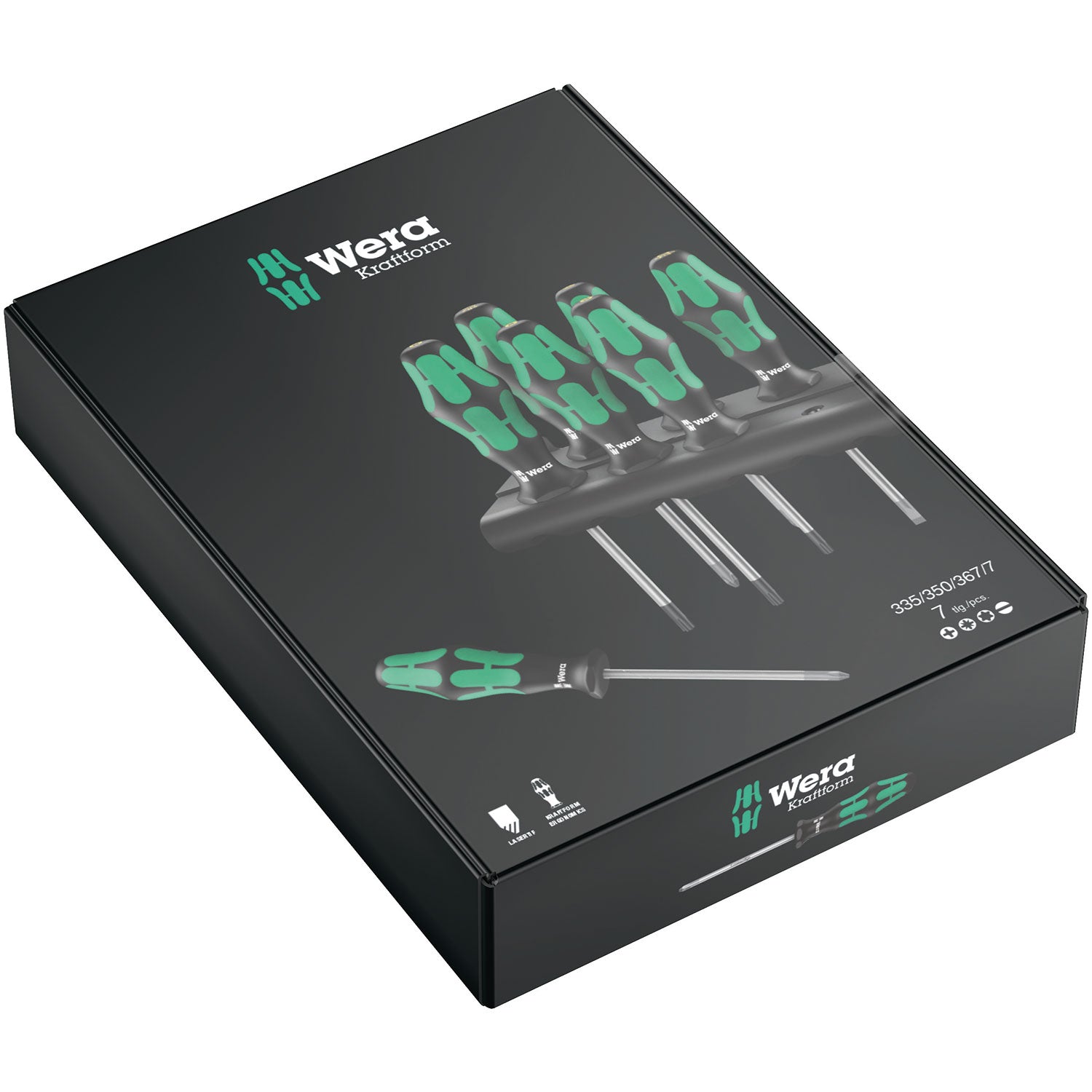 Wera Tools Rack Screwdriver Set Kraftform Plus 7pcs