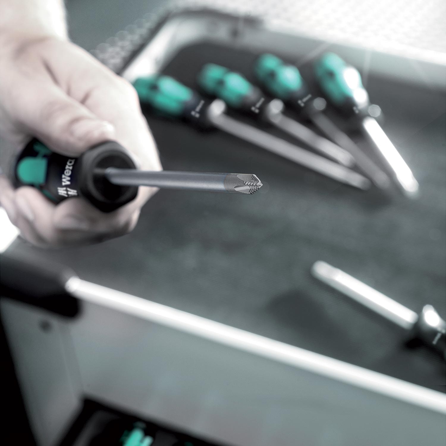 Wera Tools Rack Screwdriver Set Kraftform Plus 7pcs