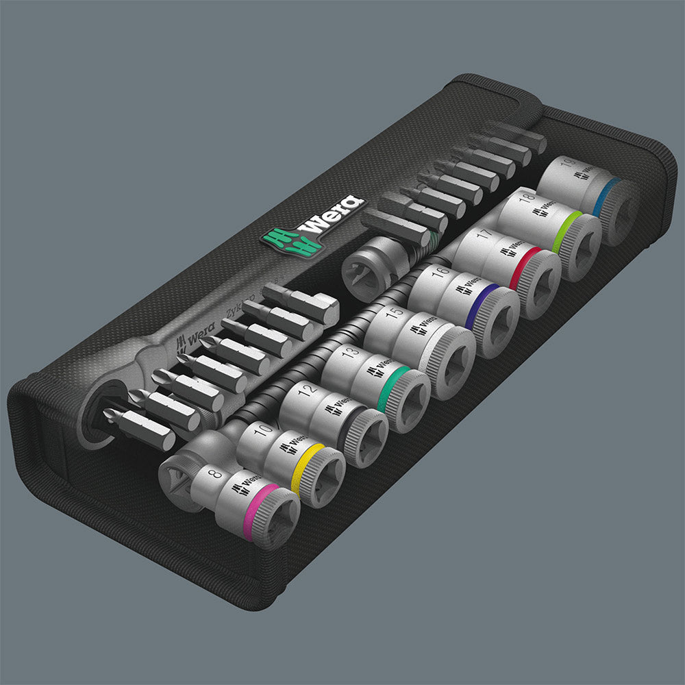 Wera Tools 8100 SB 8 Zyklop Ratchet Set With Switch Lever 3/8"