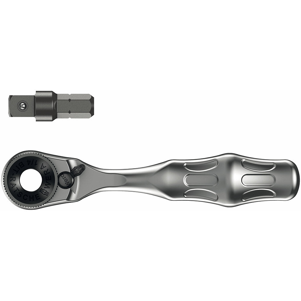Wera Tools 8001 A Zyklop Mini 1 Bit Ratchet With 1/4 drive 2pcs