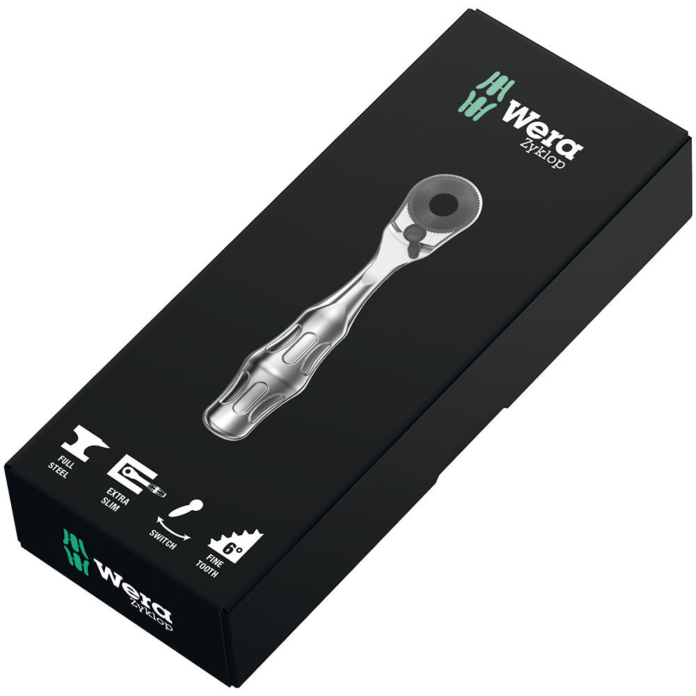 Wera Tools 8001 A Zyklop Mini 1 Bit Ratchet With 1/4 drive 2pcs