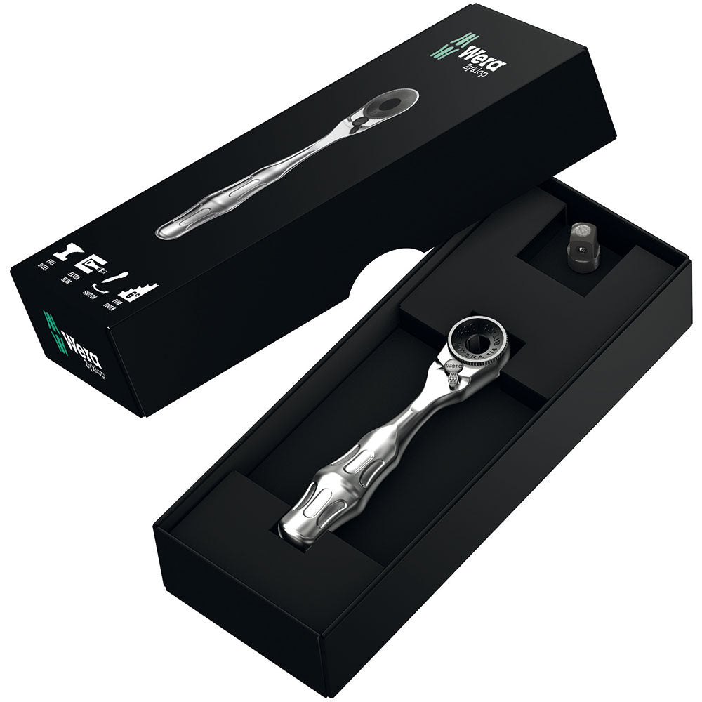 Wera Tools 8001 A Zyklop Mini 1 Bit Ratchet With 1/4 drive 2pcs