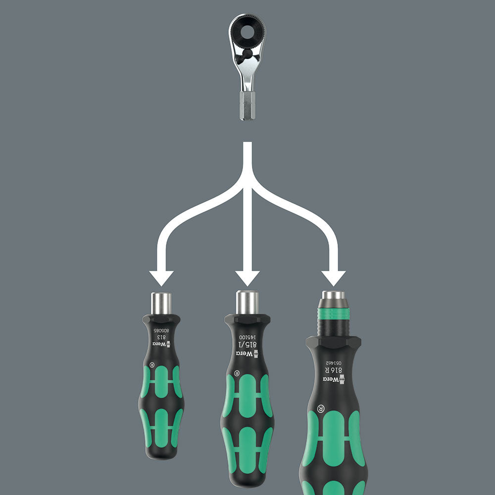Wera Tools 8011 Zyklop Mini Ratchet 1/4"