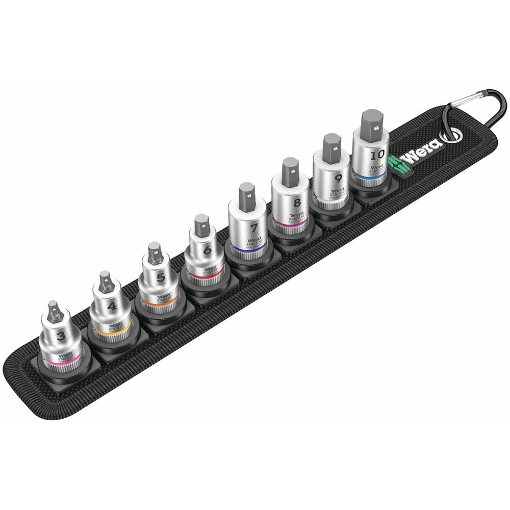 Wera Tools Belt B 2 Zyklop In-Hex-Plus Bit Socket Set HF 3/8" Drive
