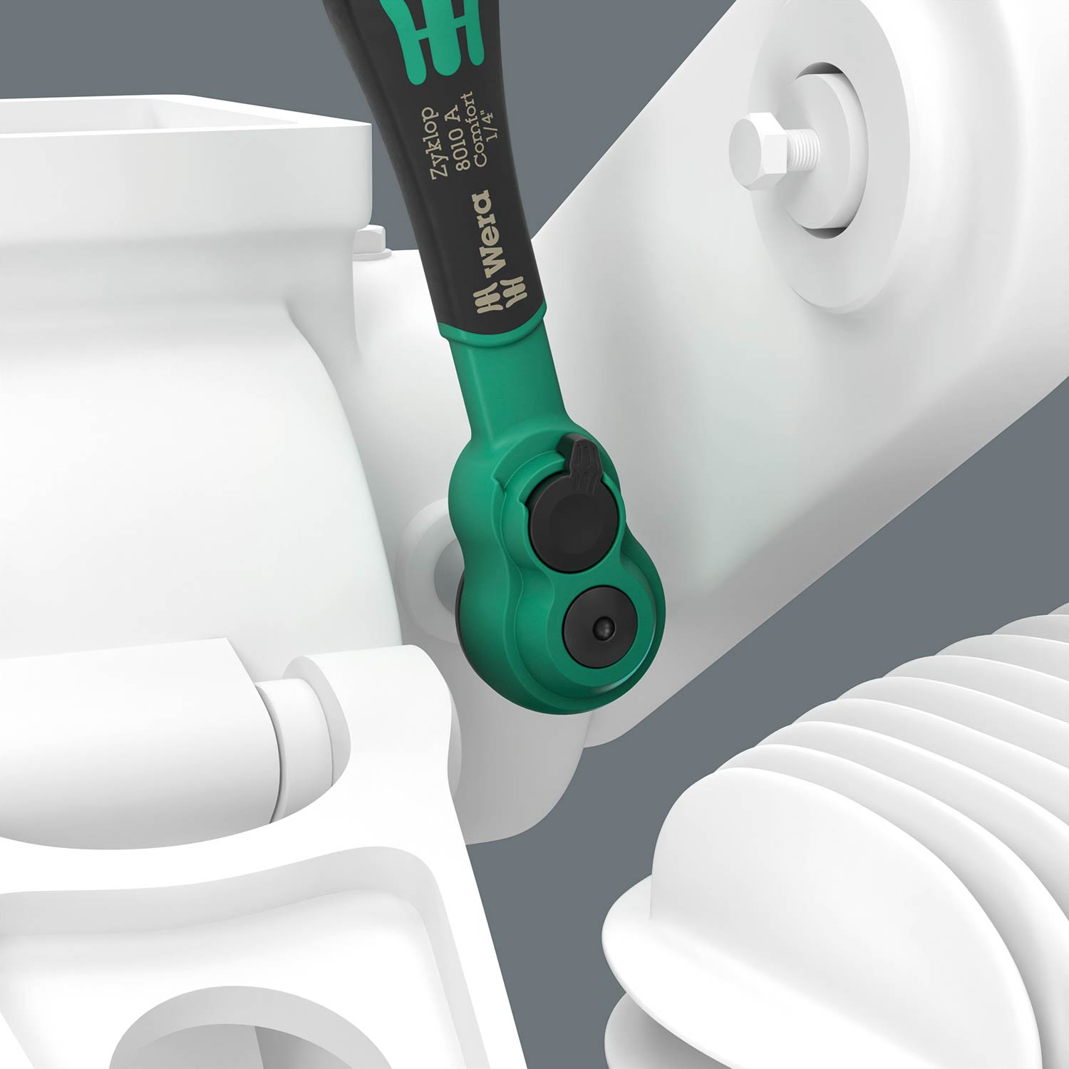 Wera Tools 8100 SA 13 Zyklop Comfort  Ratchet Set 1/4 Drive Metric,15 Pack