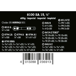 Wera Tools 8100 Zyklop Ratchet Set, 28 pcs