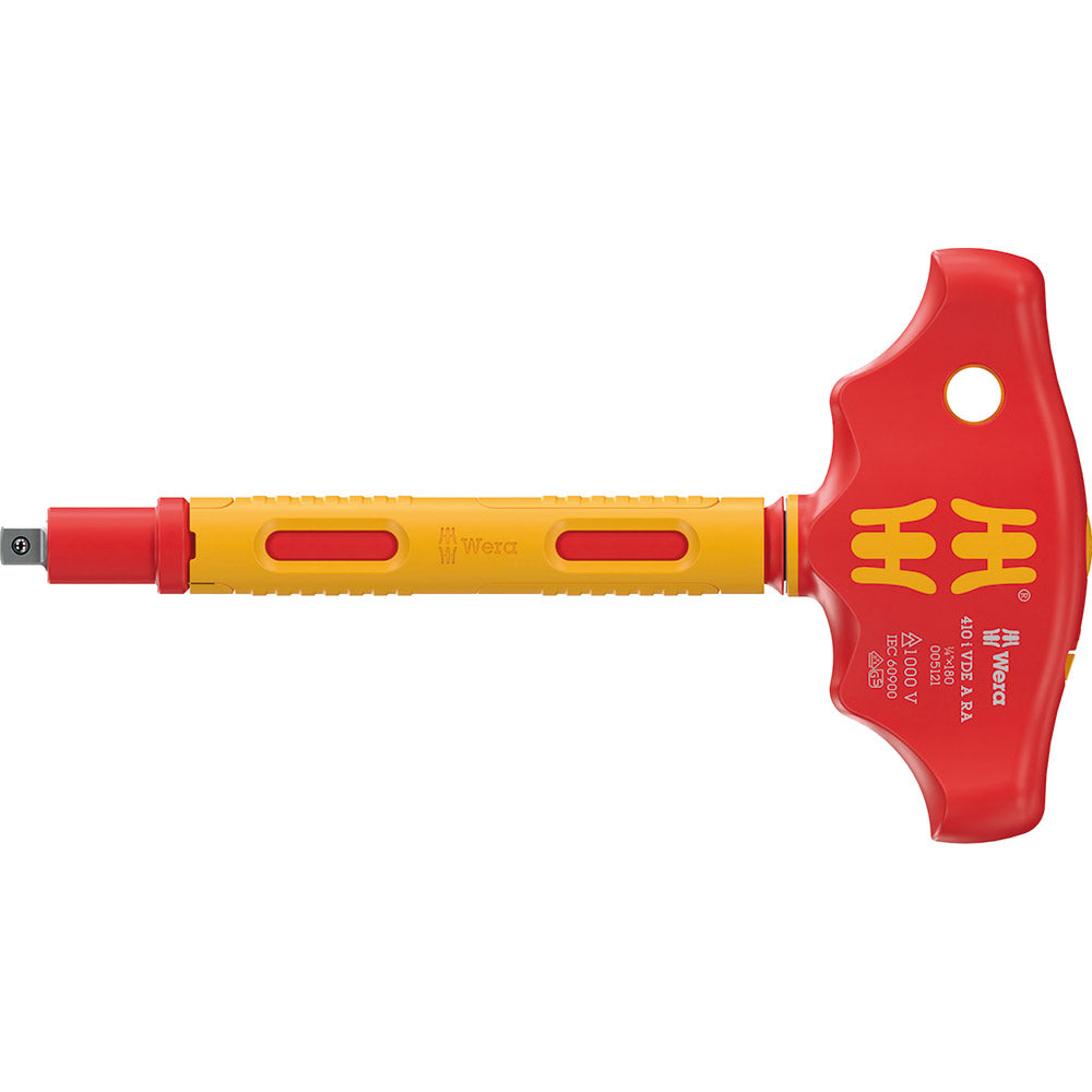 Wera Tools VDE T-Handle Ratchet Screwdriver for 1/4" Sockets