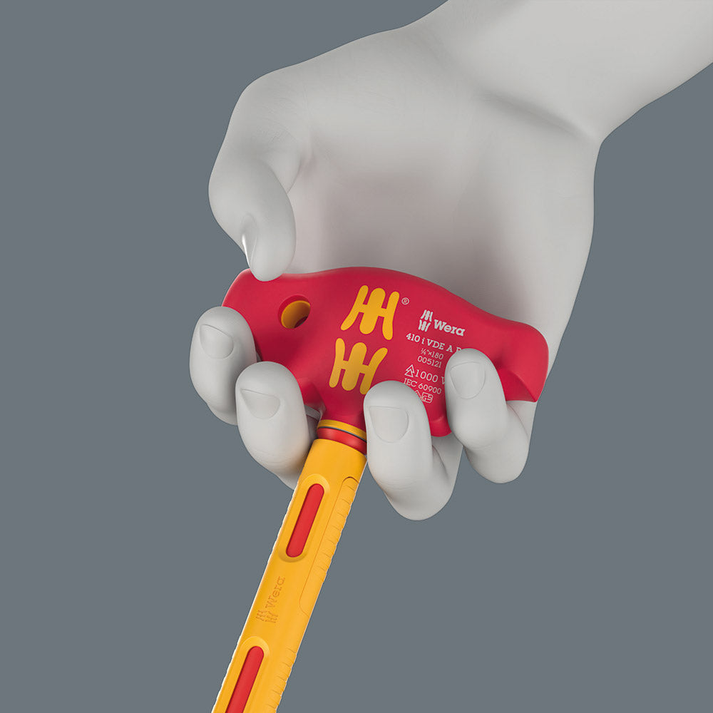 Wera Tools VDE T-Handle Ratchet Screwdriver for 1/4" Sockets