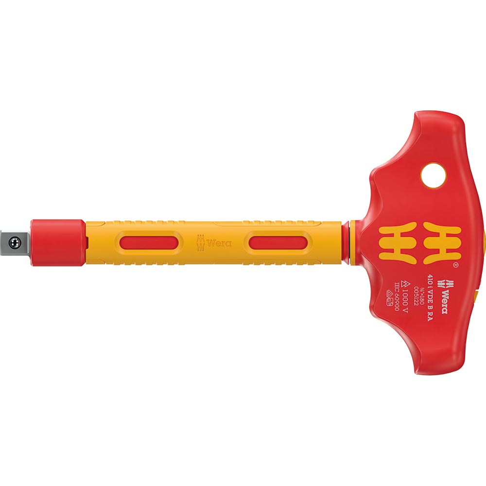 Wera Tools VDE T-Handle Ratchet Screwdriver for 3/8" Sockets