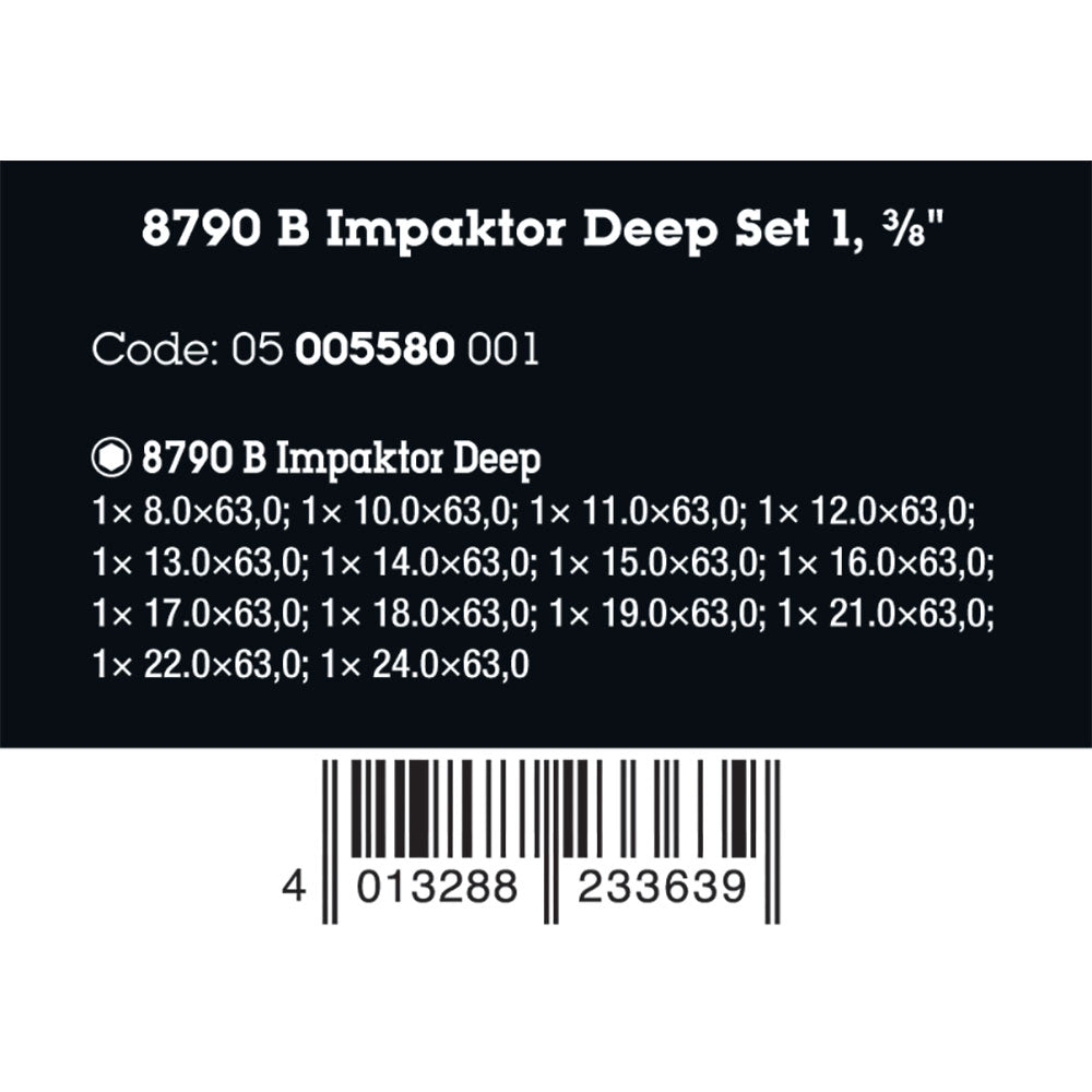 Wera Tools Impaktor Deep Socket Set, 14 Pieces