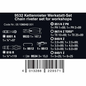 Wera Tools 9532 Bicycle Chain-Tool Workshop Set 20pc